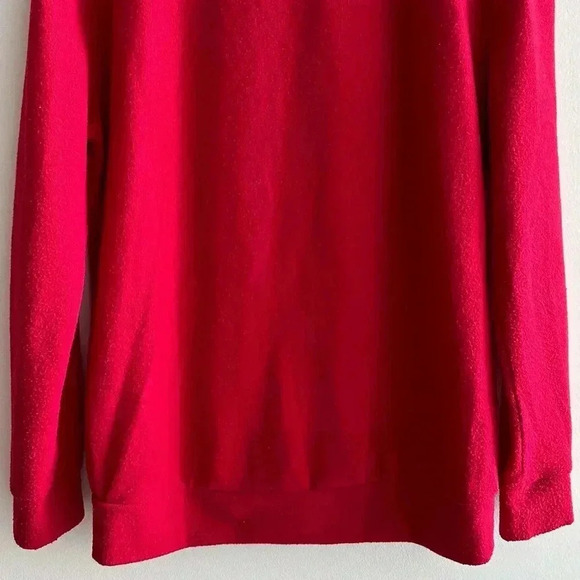 Ho Ho Nope Cat Ugly Christmas Sweater, Red Holiday Sweater, Glitter, Size Med - Picture 12 of 16